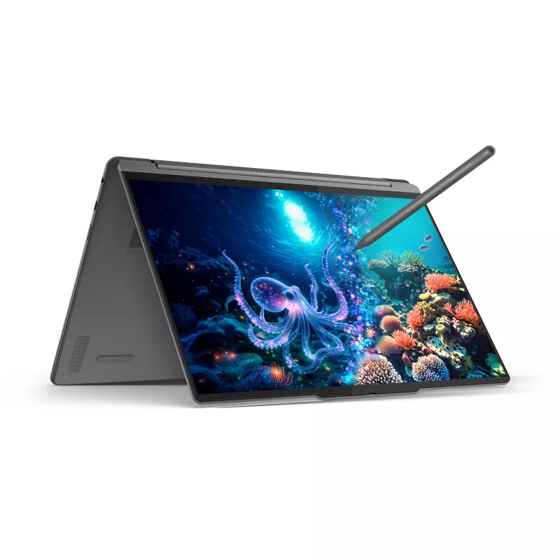Lenovo Yoga 9 2-in-1 14ILL10 Copilot+ PC Intel Core Ultra 7 258V Hybrid (2-in-1) 35,6 cm (14 Zoll) Touchscreen WQUXGA 32 GB LPDDR5x-SDRAM 1 TB SSD Wi-Fi 7 (802.11be) Windows 11 Home Grau