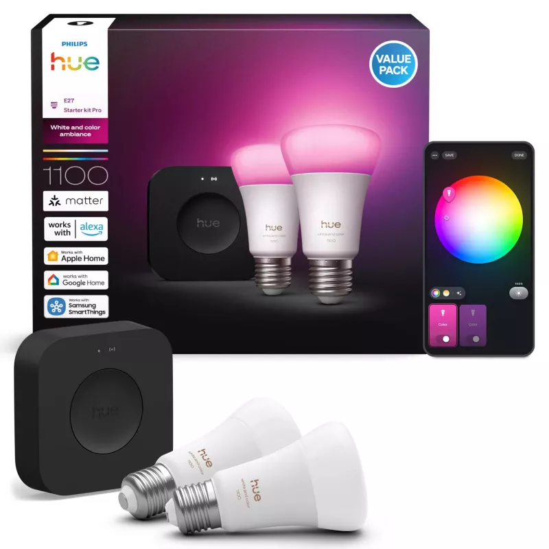 Philips Hue White and colour ambience Smart-Beleuchtung Smart-Beleuchtungsset Bluetooth/Zigbee 8,1 W