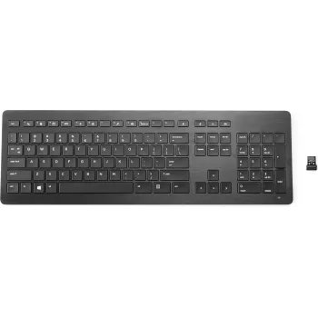 HP Wireless Premium Tastatur, Full-Size, Wireless, Membrane, Schwarz