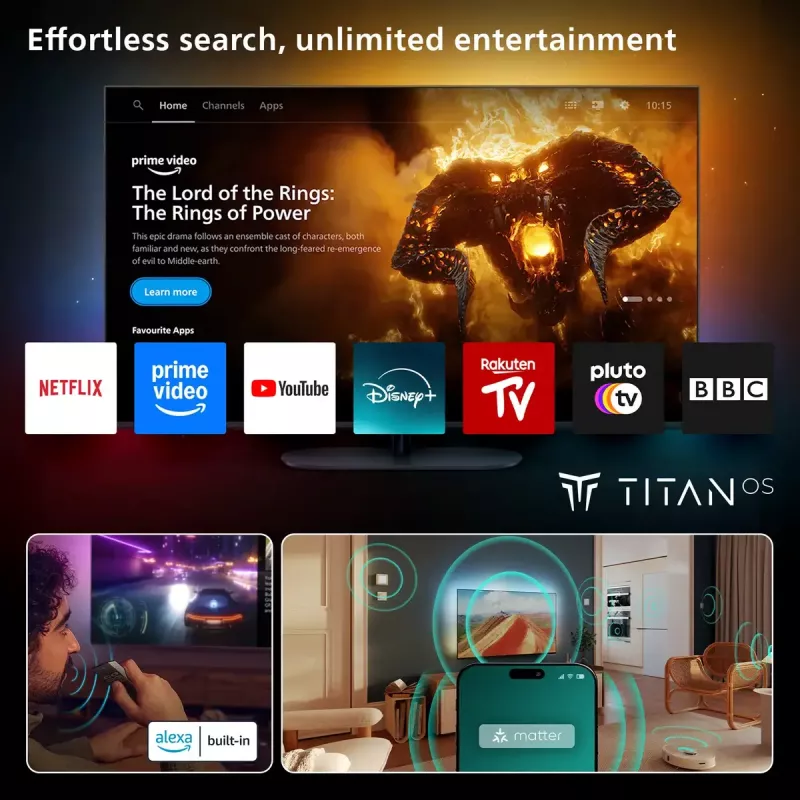 Philips 43PUS8500/12 TV 109,2 cm (43 Zoll) 4K Ultra HD Smart TV Wi-Fi Schwarz