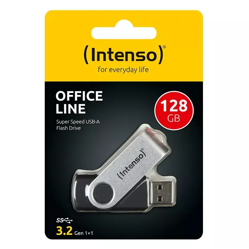 USB-Stick Intenso 128 GB USB-A 3.2 Gen 1x1 schwarz-silber