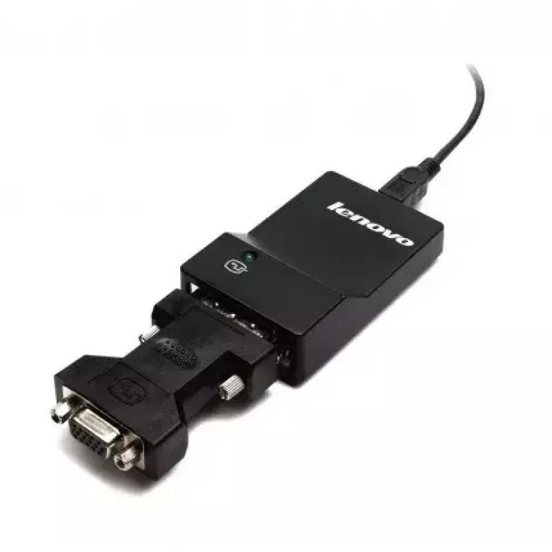 Lenovo USB 3.0 - DVI/VGA USB-Grafikadapter 2048 x 1152 Pixel Schwarz