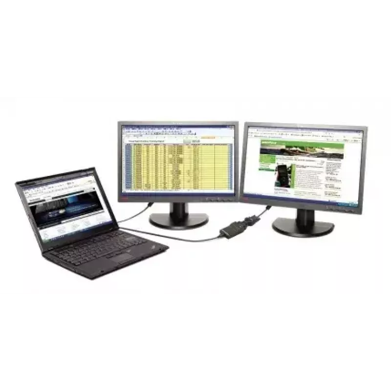 Lenovo USB 3.0 - DVI/VGA USB-Grafikadapter 2048 x 1152 Pixel Schwarz