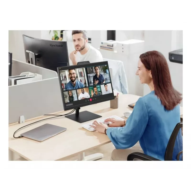 27 Zoll ViewSonic VG2741V-2K Computermonitor, 2560×1440 QHD, 4 ms, IPS/LCD, integrierte Lautsprecher, VESA, höhenverstellbar, schwarz
