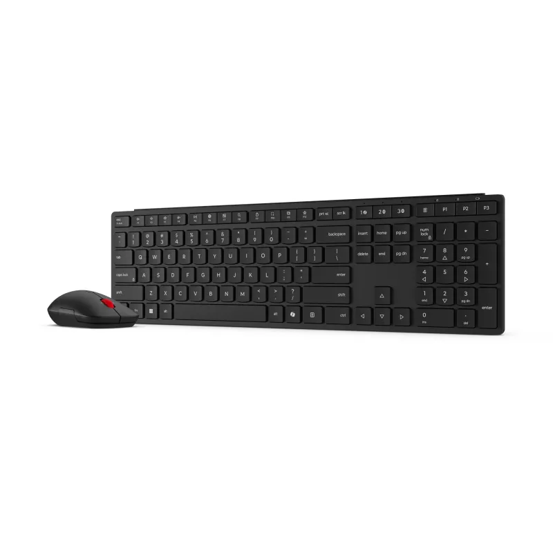 Lenovo 4X31S04814 Tastatur Maus enthalten Büro RF Wireless + Bluetooth Deutsch Schwarz