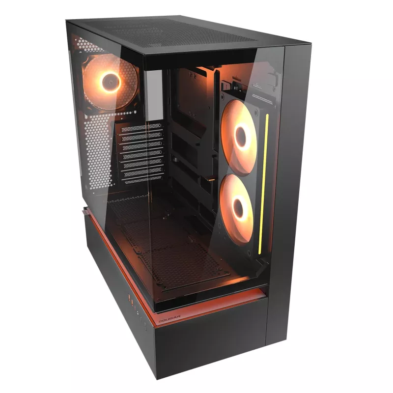 COUGAR Midi-Tower-Gehäuse, CFV235, ARGB, Glas, Schwarz