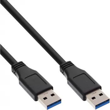 InLine USB 3.2 Gen.1 Kabel Typ A Stecker / A Stecker, schwarz, 1m