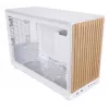PC-Gehäuse Lian Li A3-mATX Micro Tower — Weiß mit Holz, unterstützt ATX/SFX/SFX-L-Netzteile, Micro-ATX/Micro-ITX, 1x 3,5 Zoll + 2x 2,5 Zoll