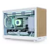 PC-Gehäuse Lian Li A3-mATX Micro Tower — Weiß mit Holz, unterstützt ATX/SFX/SFX-L-Netzteile, Micro-ATX/Micro-ITX, 1x 3,5 Zoll + 2x 2,5 Zoll
