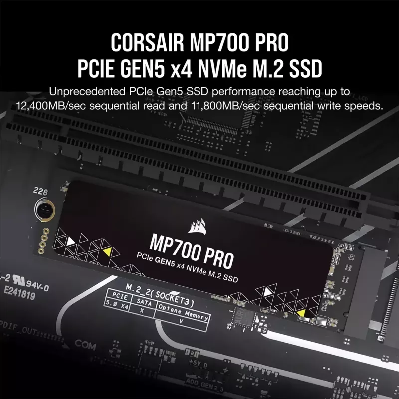 SSD-Laufwerk Corsair 1 TB M.2 PCI Express 5.0 MP700 PRO