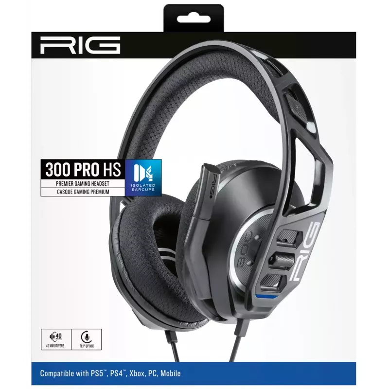 Nacon RIG 300 PRO HS Gaming-Headset, schwarz