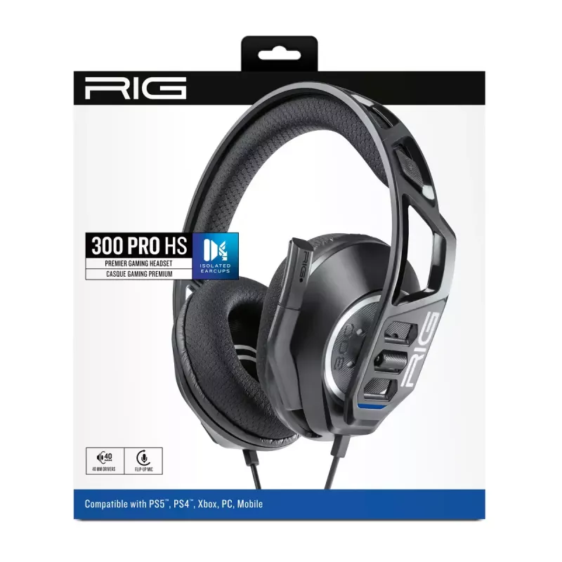 Nacon RIG 300 PRO HS Gaming-Headset, schwarz