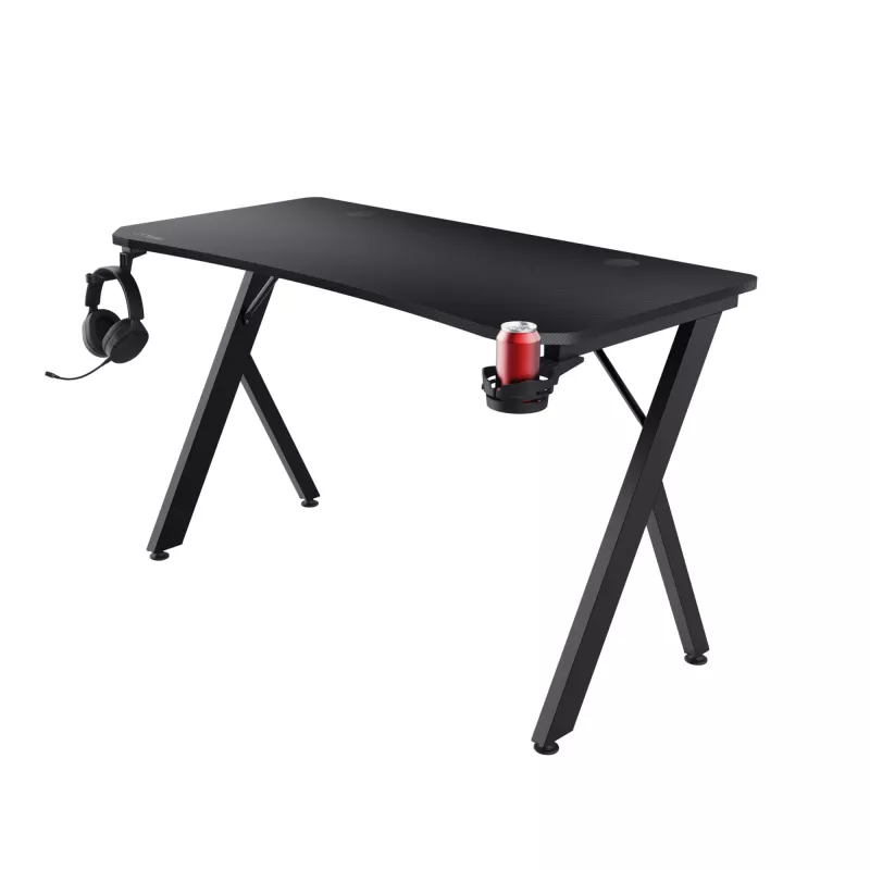 Schreibtisch Trust GXT 700 Omnius Schwarz Rechteckiger Metallrahmen 1200x600x740mm