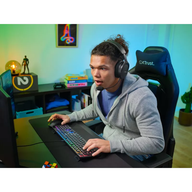 Mechanische Gaming-Tastatur TRUST GXT 866 TORIX USB Full-Size 104 Tasten QWERTY Schwarz RGB