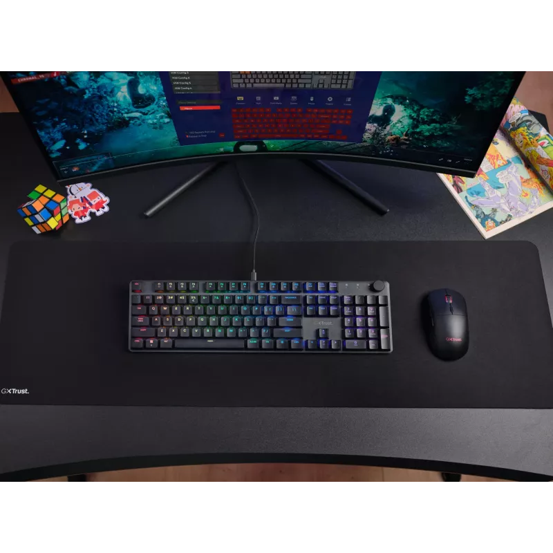 Mechanische Gaming-Tastatur TRUST GXT 866 TORIX USB Full-Size 104 Tasten QWERTY Schwarz RGB