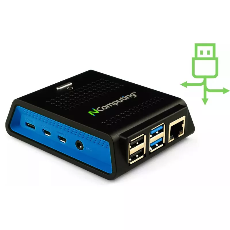 Computer NComputing RX420 RDP Intel Celeron 4GB RAM 32GB SSD Integrierte Grafik Windows 10