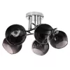 Pendelleuchte ActiveJet AJE-PALOMA 5P, 5×E27 40W, silberner Rahmen, schwarzes Glas, IP20, 460×250×460 mm