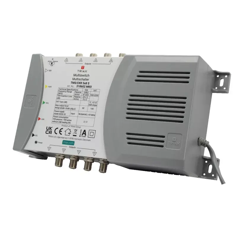 Satelliten-Multiswitch Triax 318602 5 Eingänge 8 Ausgänge