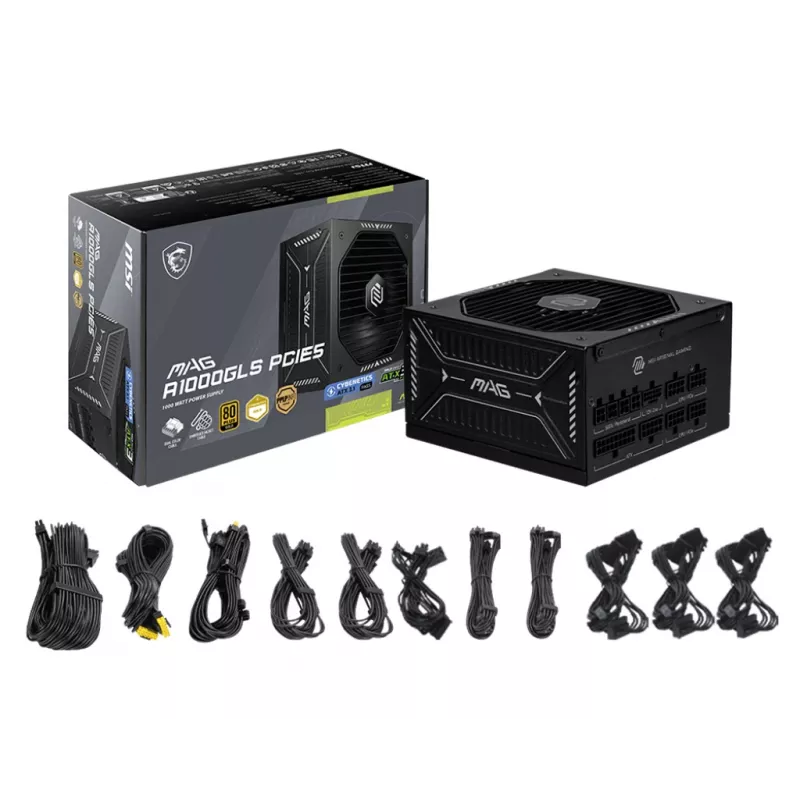 MSI MAG A1000GLS PCIE5 Netzteil 1000 W 24-polig ATX ATX Schwarz