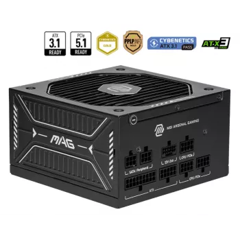 Netzteil MSI MAG A750GLS PCIE5 750W 24-Pin ATX vollmodular 80 PLUS Gold Schwarz