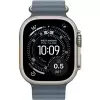 Smartwatch Apple Watch Ultra 3 GPS + Cellular 49mm Natural Titanium Gehäuse mit Anchor Blue Ocean Armband