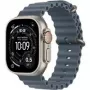 Smartwatch Apple Watch Ultra 3 GPS + Cellular 49mm Natural Titanium Gehäuse mit Anchor Blue Ocean Armband