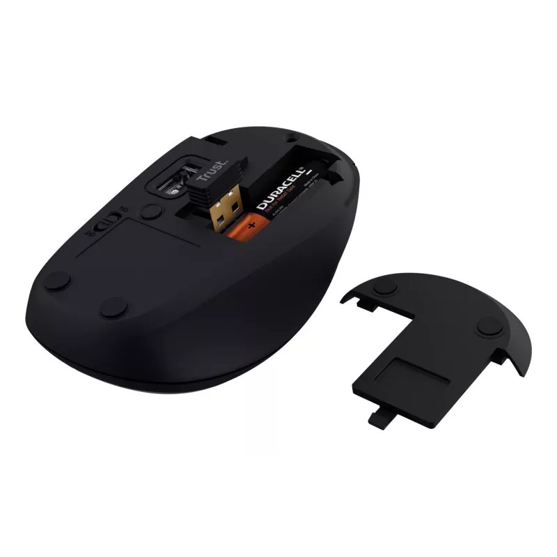 Trust Yvi+ Maus Universal Beidhändig RF Wireless + Bluetooth Optisch 1600 DPI