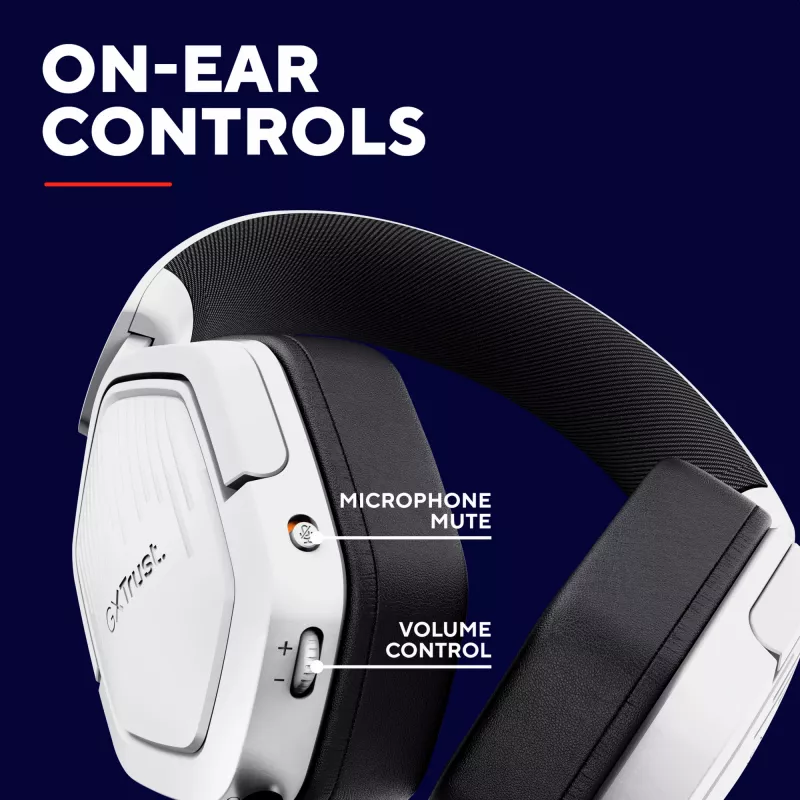 Trust GXT492W Carus Headset Verkabelt Kopfband Gaming Weiß