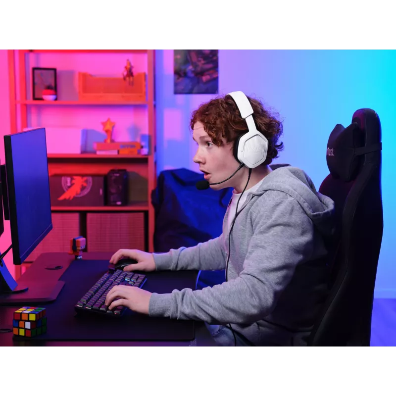 Trust GXT492W Carus Headset Verkabelt Kopfband Gaming Weiß