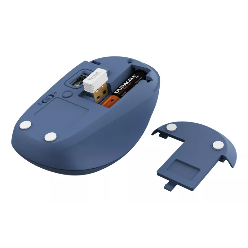Trust Yvi+ Maus Universal Beidhändig RF Wireless + Bluetooth Optisch 1600 DPI