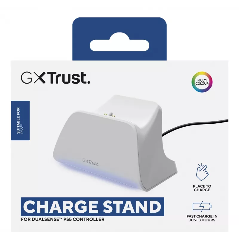 Ladestation TRUST GXT255W für PS5 Dual-Ladung, weiß