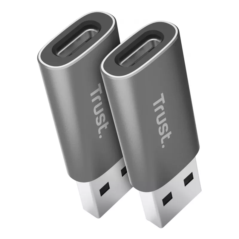 Trust Calyx USB Type-C USB Type-A Grau Anschluss 1 USB Type-C Anschluss 2 USB Type-A