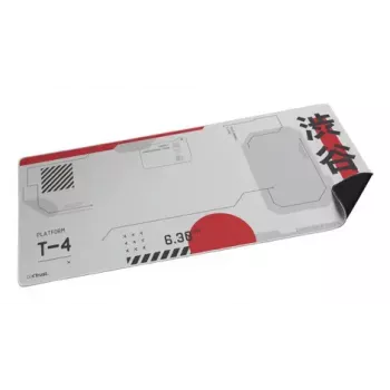 Gaming-Mauspad TRUST GXT 759 XXL — PET-Oberfläche, 900×400 mm, genähte Kanten, rutschfeste Basis (Schwarz/Grau/Rot/Weiß)
