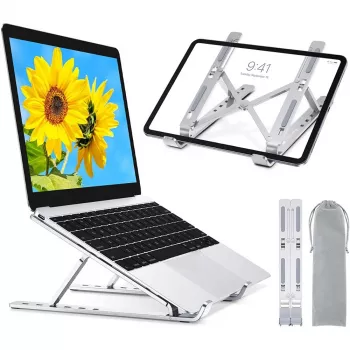 Laptop-Ständer Techly ICA-TBL 134TY Silber Aluminium Höhe 55-155mm