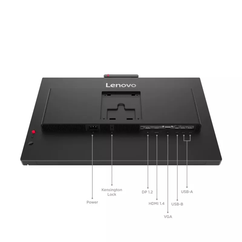 Monitor Lenovo ThinkVision T27QD-4v 27 Zoll (68,6 cm) Quad HD 2560×1440 IPS LCD, 6 ms, 350 cd/m², USB-Hub, Lautsprecher, VESA, höhenverstellbar