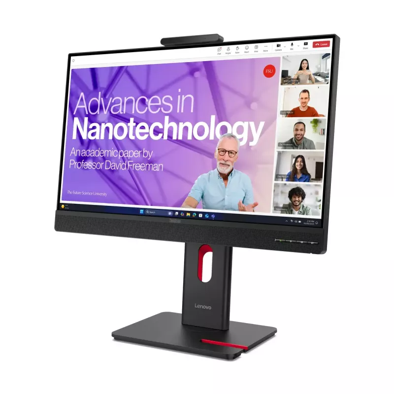 Monitor Lenovo ThinkVision T27QD-4v 27 Zoll (68,6 cm) Quad HD 2560×1440 IPS LCD, 6 ms, 350 cd/m², USB-Hub, Lautsprecher, VESA, höhenverstellbar