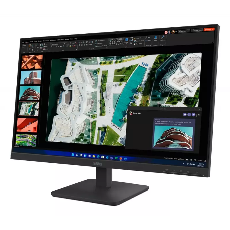 27-Zoll Lenovo ThinkVision S27-4e Monitor, 1920×1080 Full HD, IPS, 6 ms, 300 cd/m², VESA, schwarz