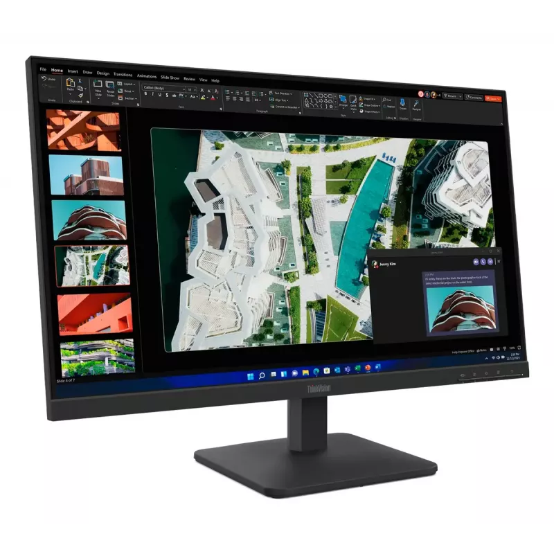 27-Zoll Lenovo ThinkVision S27-4e Monitor, 1920×1080 Full HD, IPS, 6 ms, 300 cd/m², VESA, schwarz