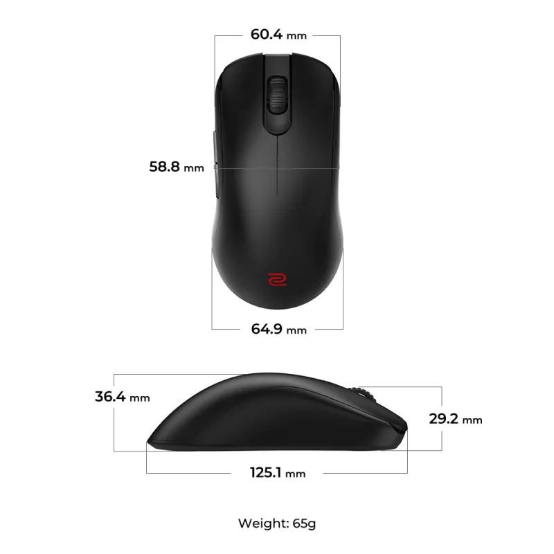 ZOWIE FK2-DW Maus Gaming Rechtshändig RF Kabellos 3200 DPI