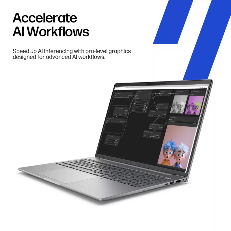 HP ZBook 8 G1ak Copilot+ PC AMD Ryzen AI 7 PRO 35,6 cm (14 Zoll) WUXGA 16 GB DDR5-SDRAM Wi-Fi 7 (802.11be) Windows 11 Pro AI Workstation, AI PC