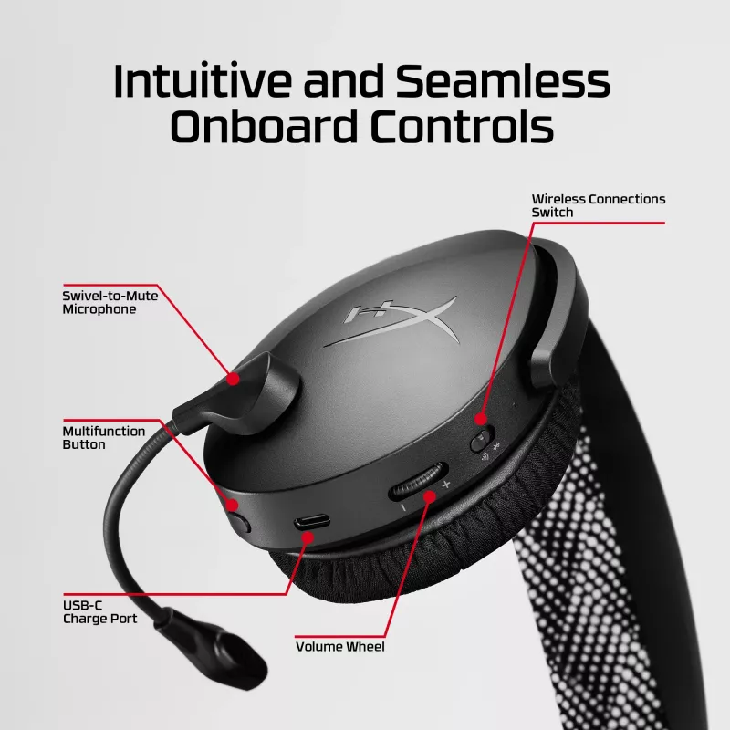 HyperX Cloud Jet - Kabelloses Gaming-Headset (Hellblau)