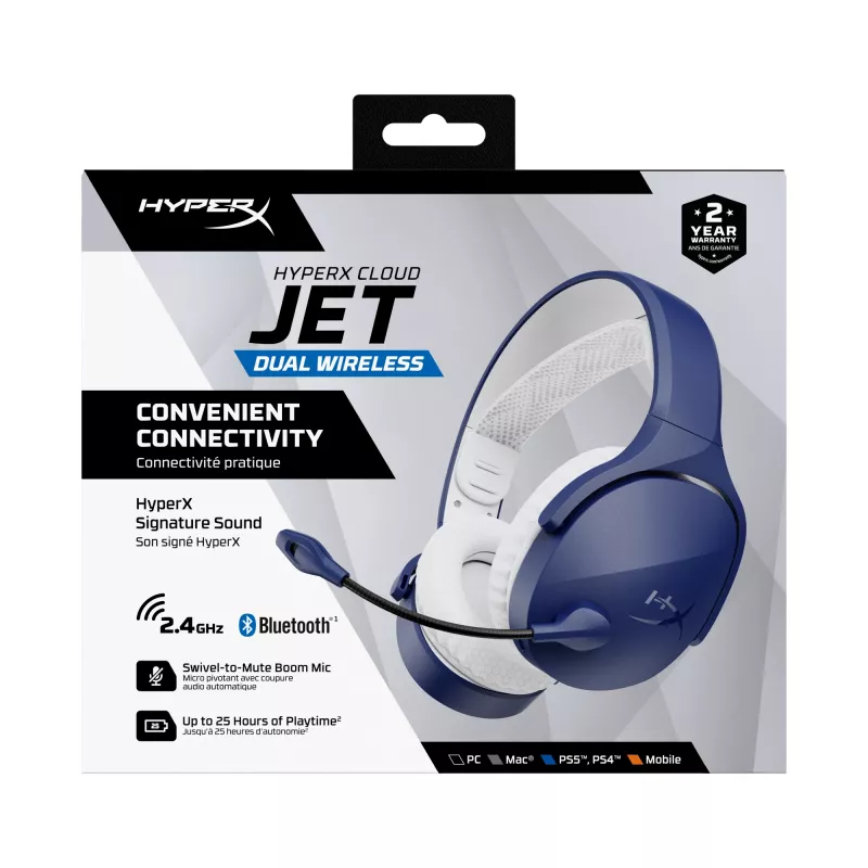 HyperX Cloud Jet - Kabelloses Gaming-Headset (Hellblau)
