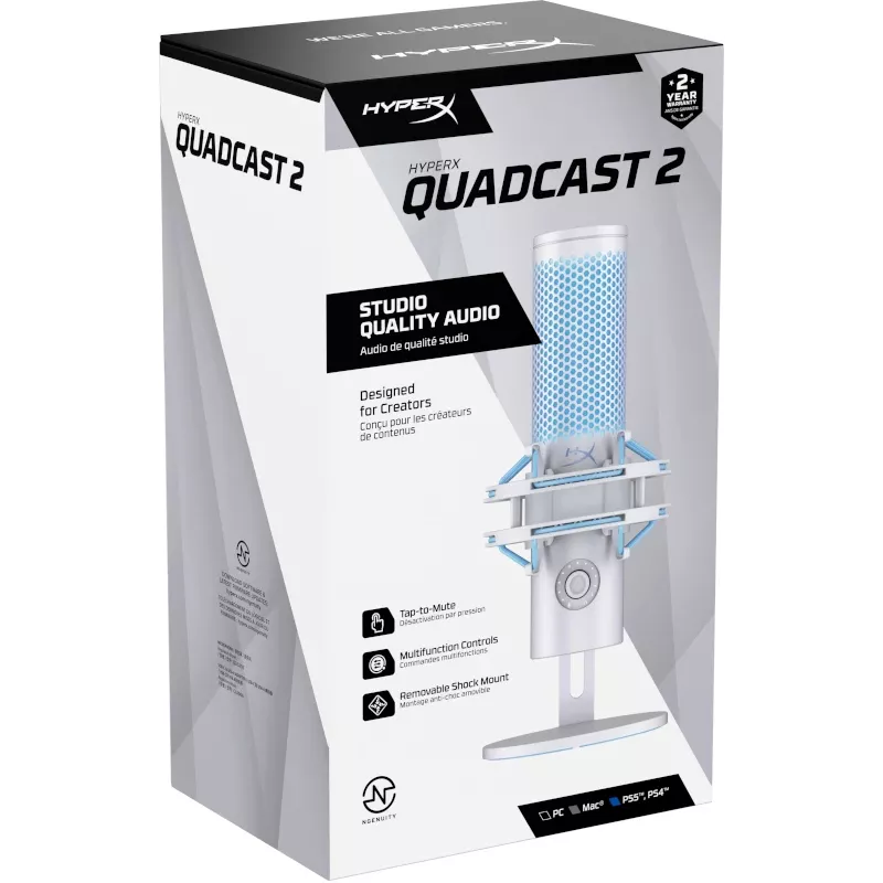 HyperX QuadCast 2 - USB-Mikrofon (Frost)