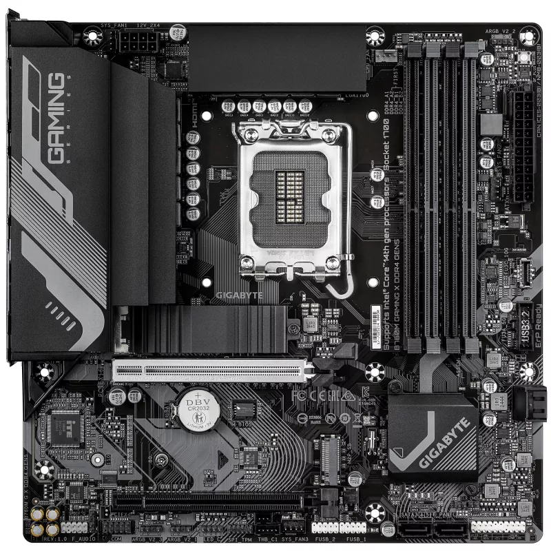 Motherboard GIGABYTE B760M GAMING X DDR4 GEN5, Micro ATX, LGA1700, B760, 4x DIMM bis 128 GB, 2x PCIe 4.0 M.2, 2.5GbE