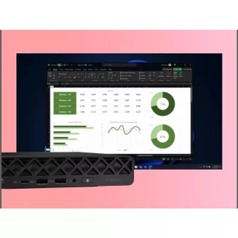 HP ProDesk 4 Mini G1i AI Mini-PC BY7D1ET – Intel Core Ultra 7 265T, 16 GB DDR5-5600, 1 TB SSD, Intel Graphics, Windows 11 Pro, Schwarz