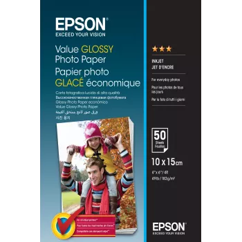 Epson Value Glossy Photo Paper - 10x15cm - 50 Blatt