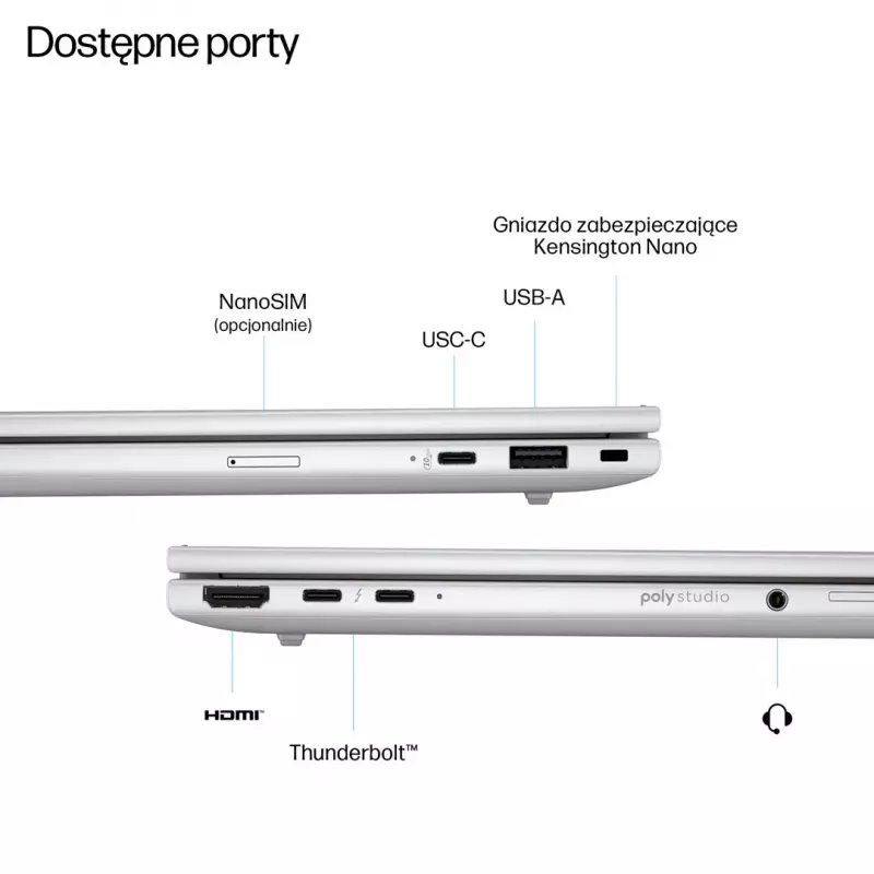 Notebook HP EliteBook G8 Ultra 7 255U 16 Zoll WUXGA IPS 400 nits 32GB DDR5 5600 1TB SSD Arc Cam IR 5MP 62Wh W11Pro Glacier Silver