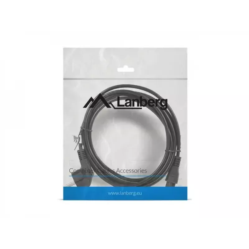 Stromkabel Lanberg CA-C5CA-11CC-003-BK 3m C5-Kupplung CEE7/7