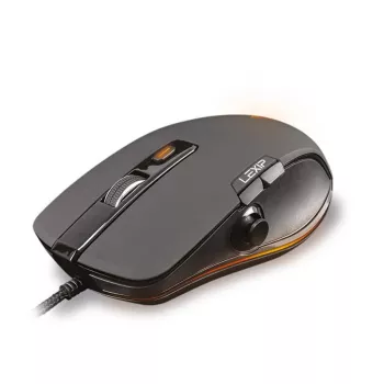 Gaming-Maus Lexip NP93 Neptunium Alpha — kabelgebunden, optisch, ergonomisch, programmierbare Tasten