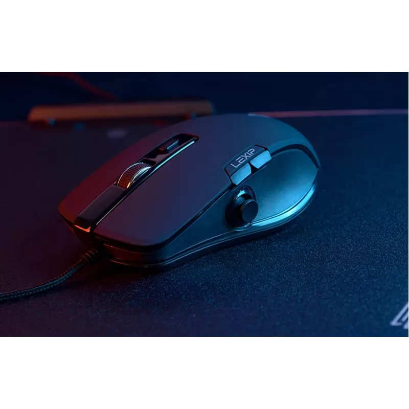 Gaming-Maus Lexip NP93 Neptunium Alpha — kabelgebunden, optisch, ergonomisch, programmierbare Tasten